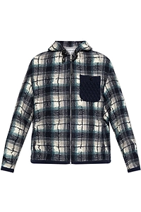 Loewe Textured Check Hooded Jacket