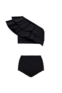 Orsay Ruffled One-Shoulder Bikini