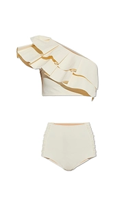 Orsay Ruffled One-Shoulder Bikini
