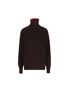 Loewe Zip-Neck Patch Knitted Sweater
