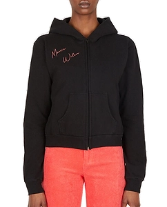 Maisie Wilen Pop Logo Printed Zipped Hoodie