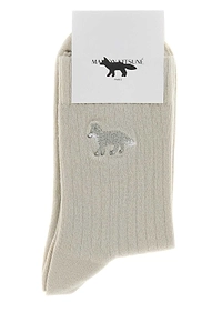 Maison Kitsuné Baby Fox Ribbed Socks