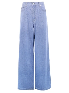 Lois Studded Wide-Leg Jeans