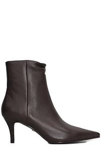 Lola Cruz Pointed-Toe Heeled Ankle Boots