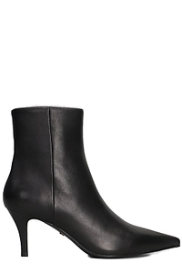 Lola Cruz Pointed-Toe Heeled Ankle Boots