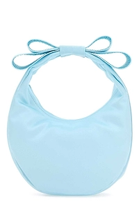Bow Detailed Satin Top Handle Bag