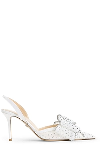 Mach & Mach Bow Embellished Slingback Pumps