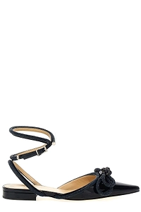 Mach & Mach Double Bow Pointed Toe Ballerina Shoes