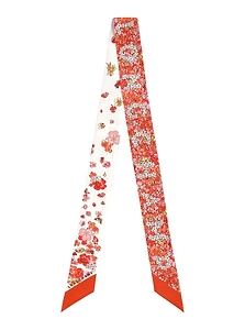 Floral Print Silk Scarf