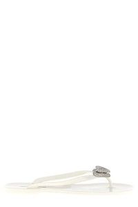 Mach & Mach Double Heart Embellished Flip-Flops