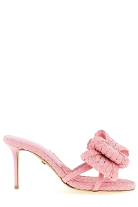 Mach & Mach Le Cadeau Bow Raffia Mules