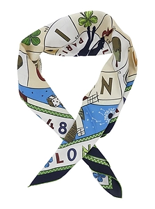 Longchamp Printed Silk Scarf