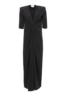 Loulou De Saison V-Neck Ruched Maxi Dress