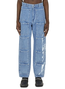 Lourdes Graphic-Printed Cargo Jeans