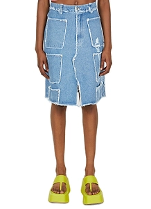 Lourdes Raw Edge High Waist Skirt