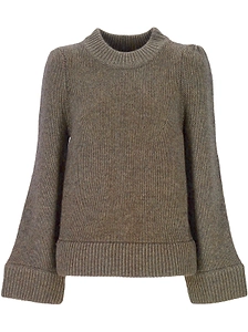 Madeleine Thompson Ribbed Cuff Knit Sweater