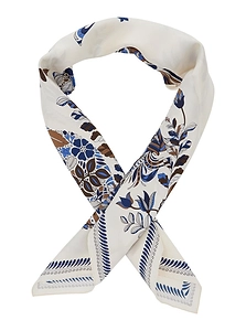 Longchamp Printed Square Silk Scarf