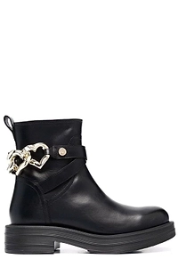 Love Moschino Heart Charm Zipped Ankle Boots