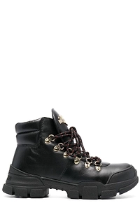 Love Moschino Logo-Plaque Low-Top Ankle Boots