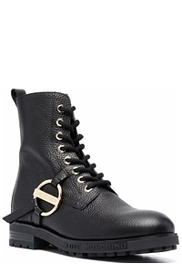 Love Moschino Logo-Plaque Low-Top Boots