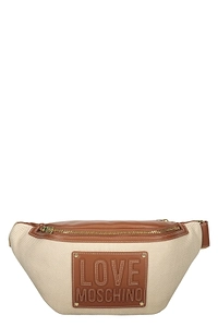 Love Moschino Logo-Patch Canvas Belt Bag