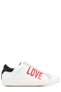 Love Moschino Logo-Printed Lace-Up Sneakers