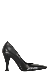Love Moschino Logo Printed Pointed Toe Pumps