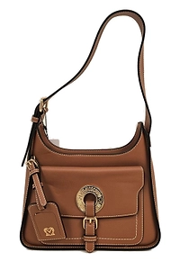 Love Moschino Logo-Plaque Zipped Shoulder Bag