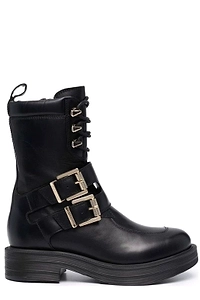 Love Moschino Buckled Lace-Up Boots