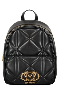 Love Moschino Quilted Logo Backpack