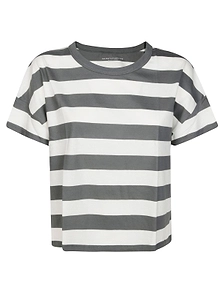 Majestic Filatures Striped Round-Neck T-Shirt