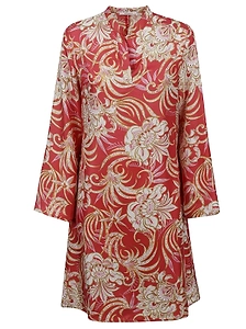 Maliparmi Floral Print A-Line Dress