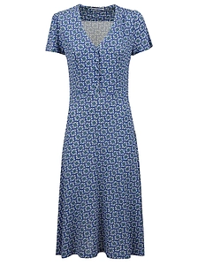 Maliparmi Printed V-Neck Midi Dress