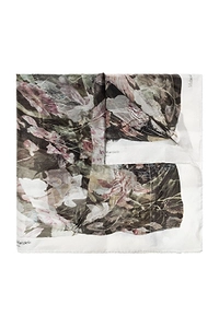 Logo Detail Floral-Print Scarf