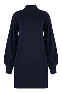 Malo Balloon-Sleeve Knitted Dress