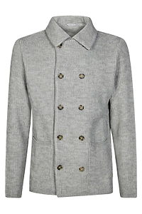 Manuel Ritz Double-Breasted Knitted Blazer