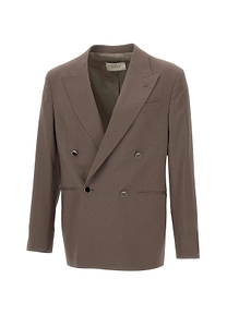 Manuel Ritz Double-Breasted Peak-Lapel Blazer