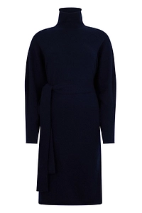 Malo Belted Turtleneck Knitted Dress