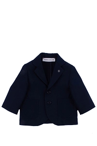 Manuel Ritz Kids Logo Embroidered Single Breasted Blazer
