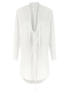 Maison Margiela Long Sleeved Tie-Detailed Mini Dress