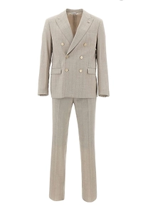 Manuel Ritz Pinstripe Double-Breasted Suit