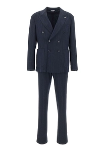 Manuel Ritz Pinstripe Double-Breasted Suit