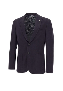 Manuel Ritz Single-Breasted Patch-Pocket Blazer