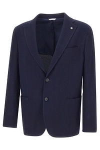 Manuel Ritz Single-Breasted Textured Blazer