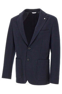 Manuel Ritz Two-Button Patch-Pocket Blazer
