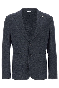 Manuel Ritz Textured Slim Fit Blazer