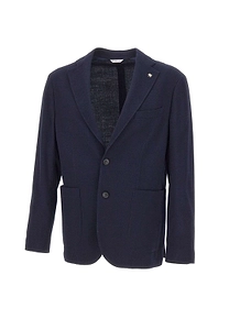 Manuel Ritz Textured Two-Button Blazer