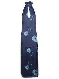Mar De Margaritas Floral Printed Halterneck Dress