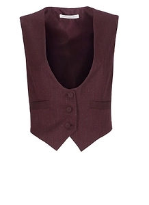 Mar De Margaritas Pinstriped Buttoned Knitted Top