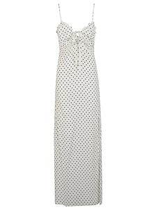 Mar De Margaritas Polka Dot Printed Midi Strap Dress